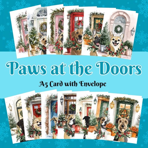 Dog breed christmas card a5 - |,