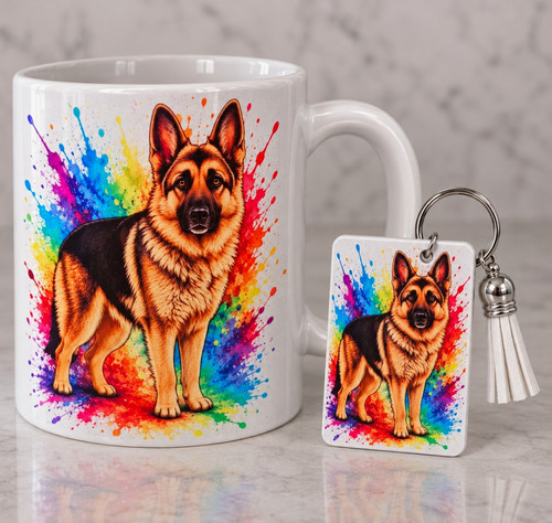 Ceramic coffee mug keyring - mug, &