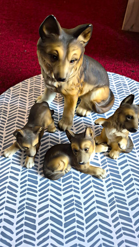 Ceramic alsatian german - ceramic, alsatian/german