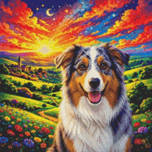 Australian shepherd puppy - australian, dog